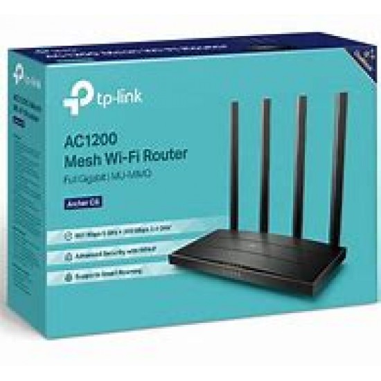 TP-Link Archer AC1200 Dual-Band Wi-Fi Router Black ARCHER C6 - Best Buy