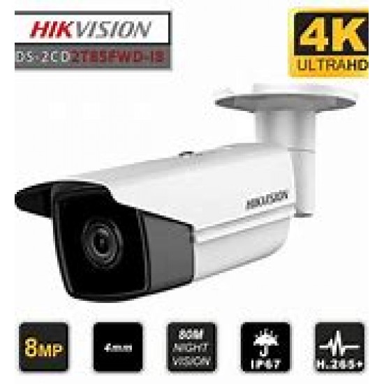 HIKVISION (DS-2CD2T85FWD-I5I8) 8 MP IR Fixed Bullet Network Camera
