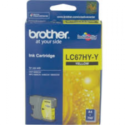 BROTHER LC67HYY HIGH CAP 黃色墨盒(約750 張)